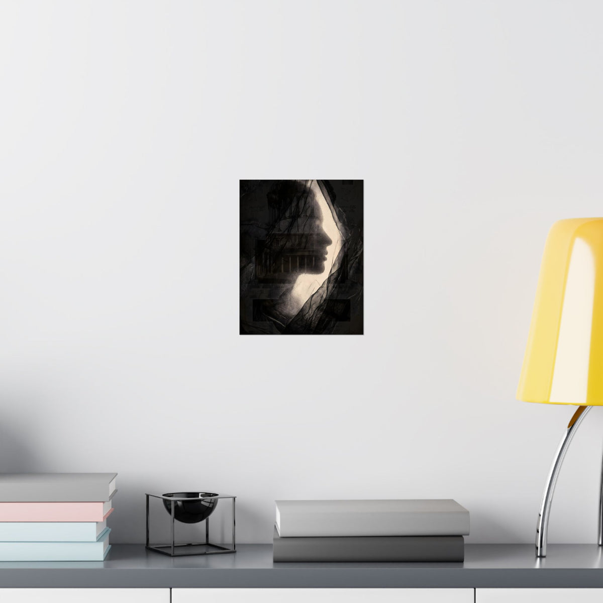 Gothic Silhouette Matte Poster — Dark Portrait Wall Art for Moody Home Decor